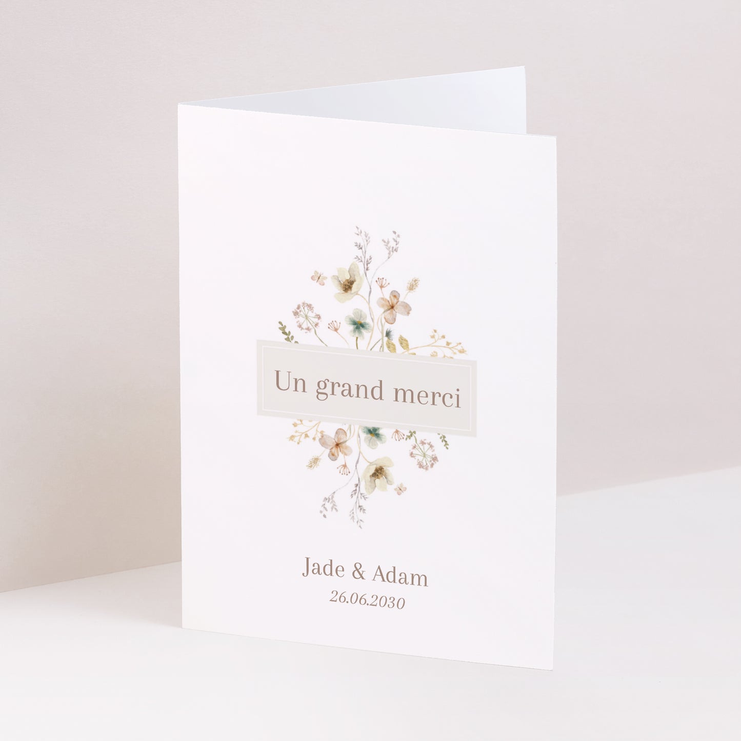 Remerciements Mariage Portrait double volet Fleurs sauvages III photo N° 1