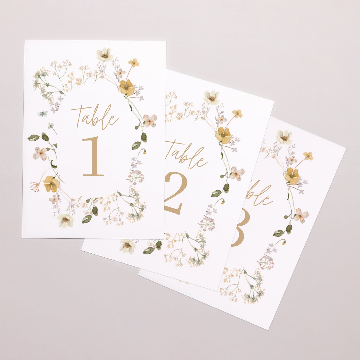 Marque table Mariage Rectangle Fleurs sauvages II photo N° 1