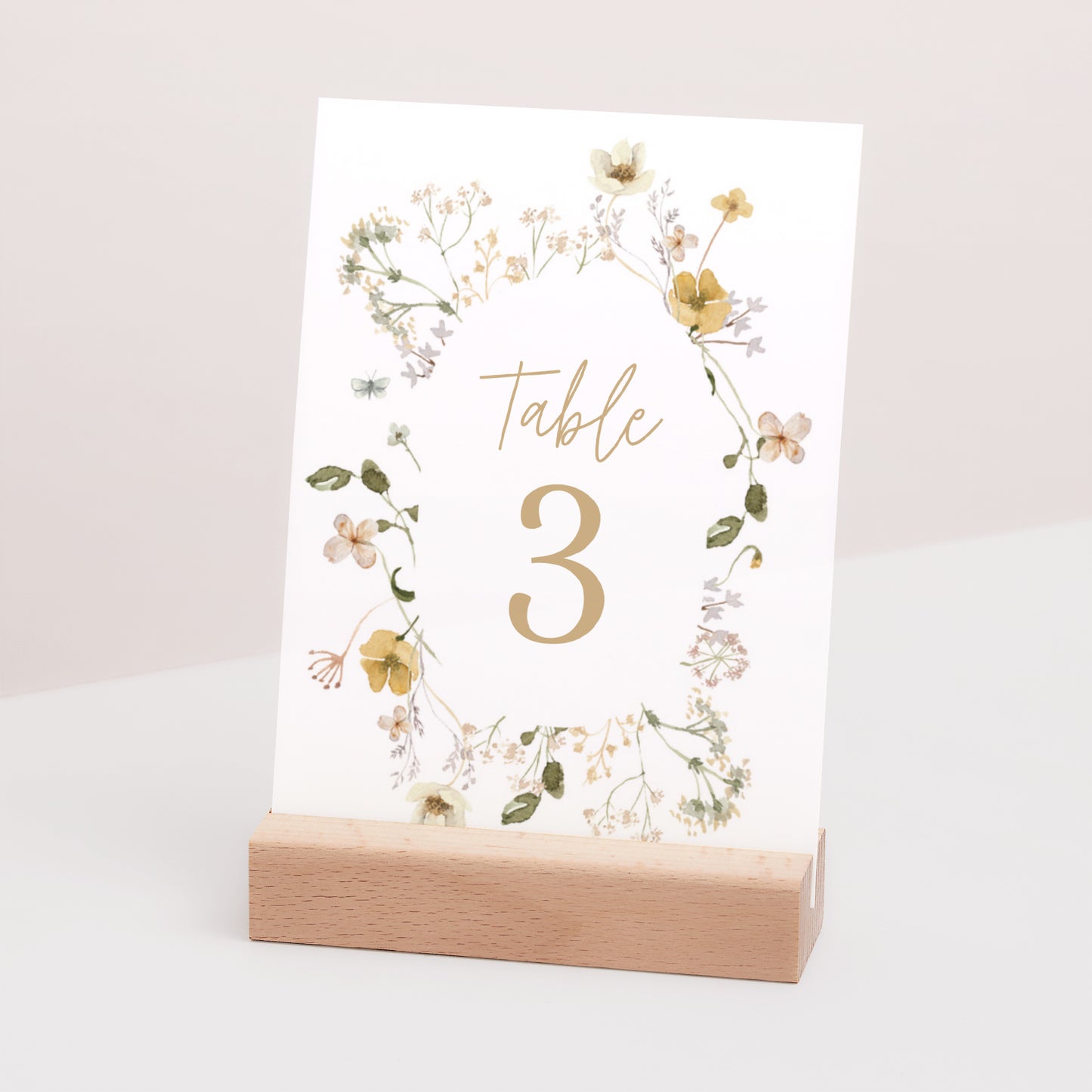 Marque table Mariage Rectangle Fleurs sauvages II photo N° 3