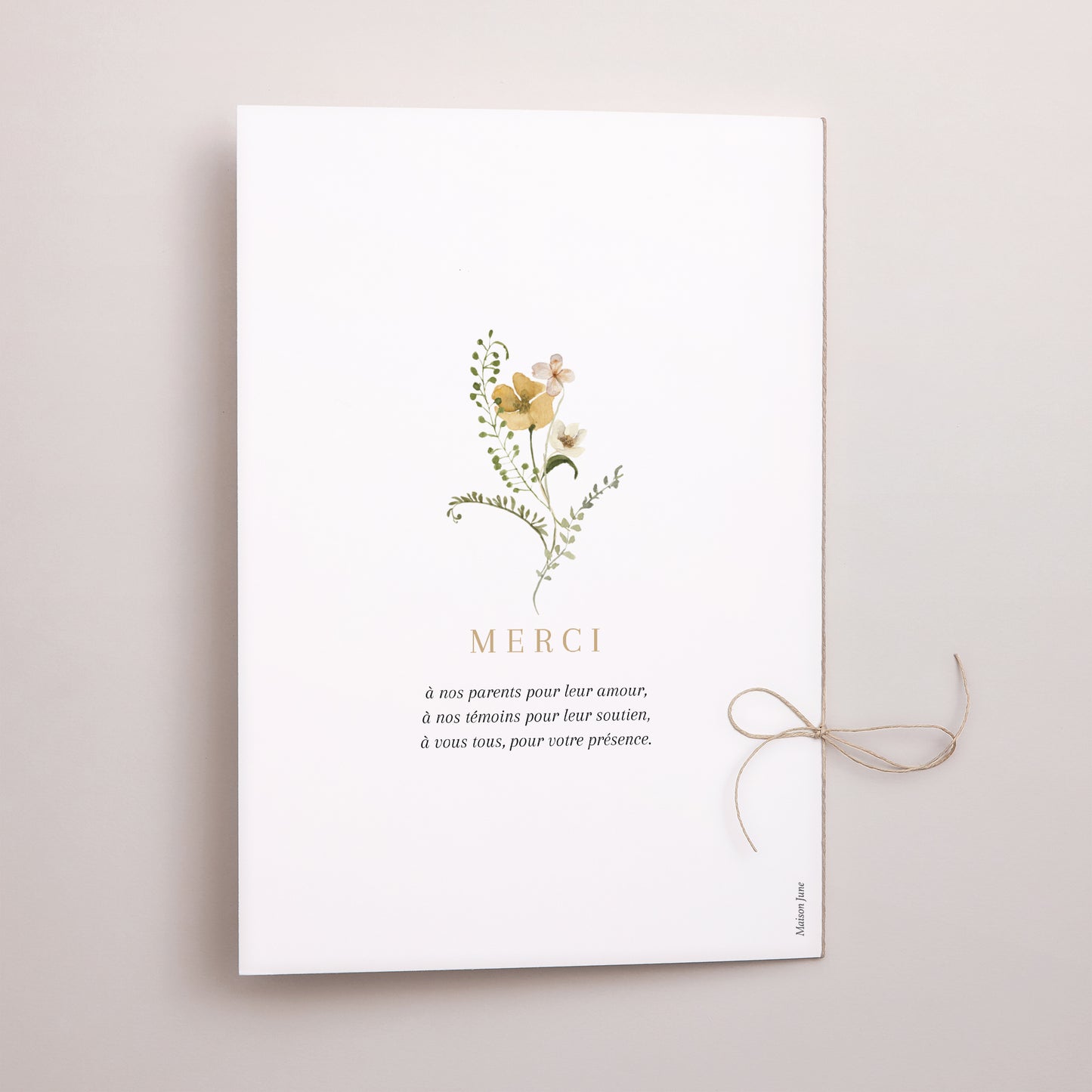 Livret de messe Mariage Double volet Fleurs sauvages II photo N° 3