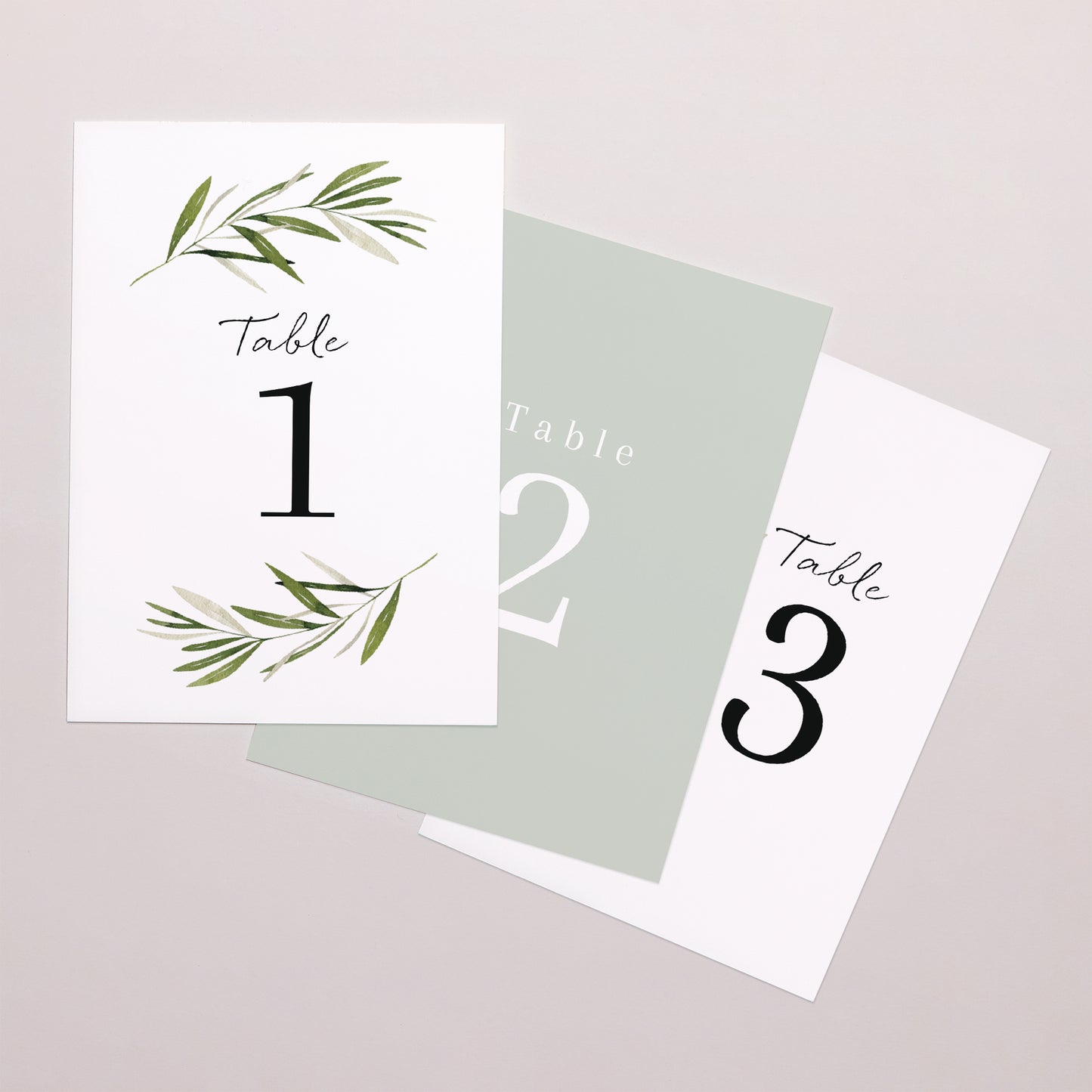 Marque table Mariage Rectangle branche d'olivier III photo N° 1