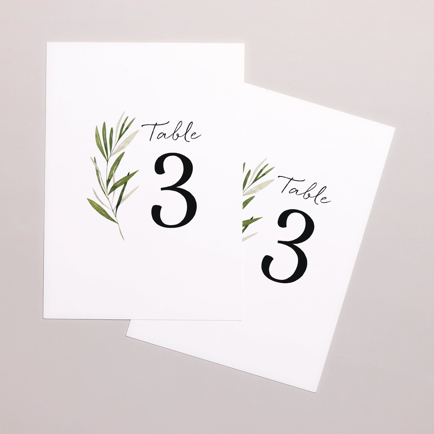 Marque table Mariage Rectangle branche d'olivier III photo N° 2