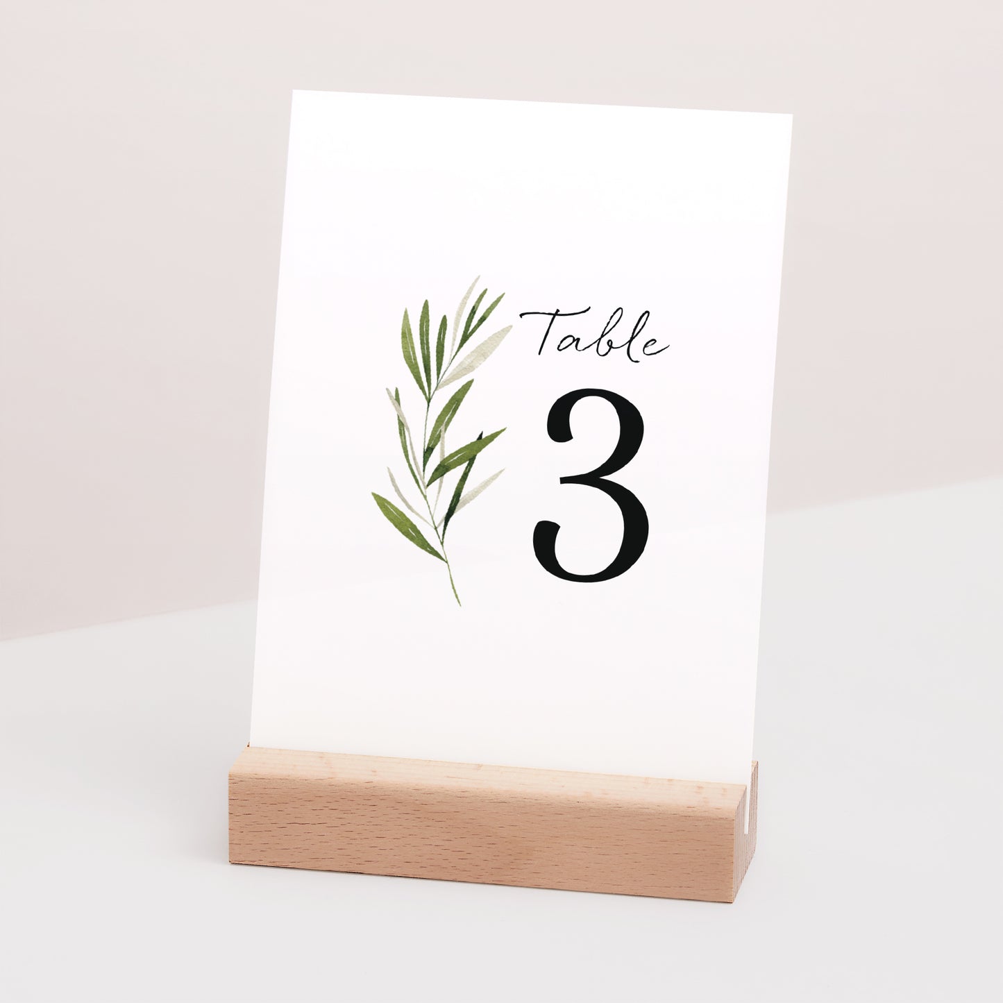 Marque table Mariage Rectangle Branche d'olivier III photo N° 3