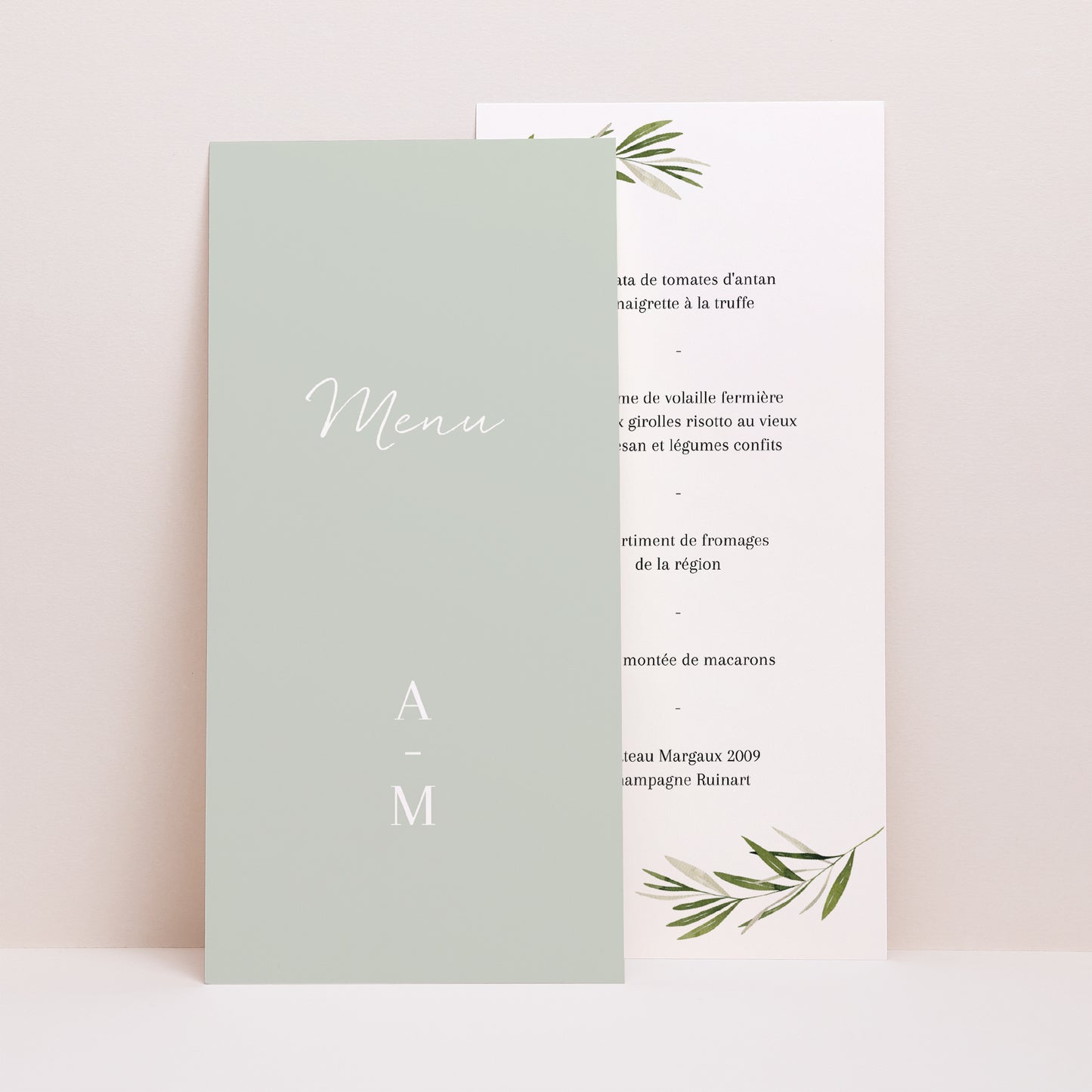 Menu Mariage Panoramique portrait branche d'olivier III photo N° 1