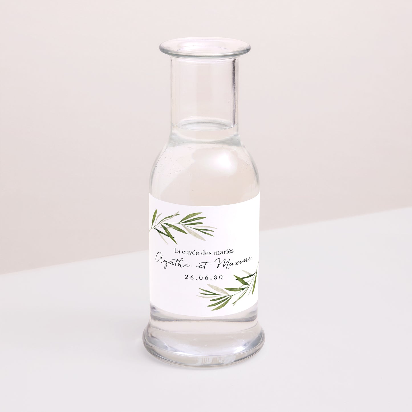 Etiquette bouteille Mariage Paysage branche d'olivier III photo N° 2