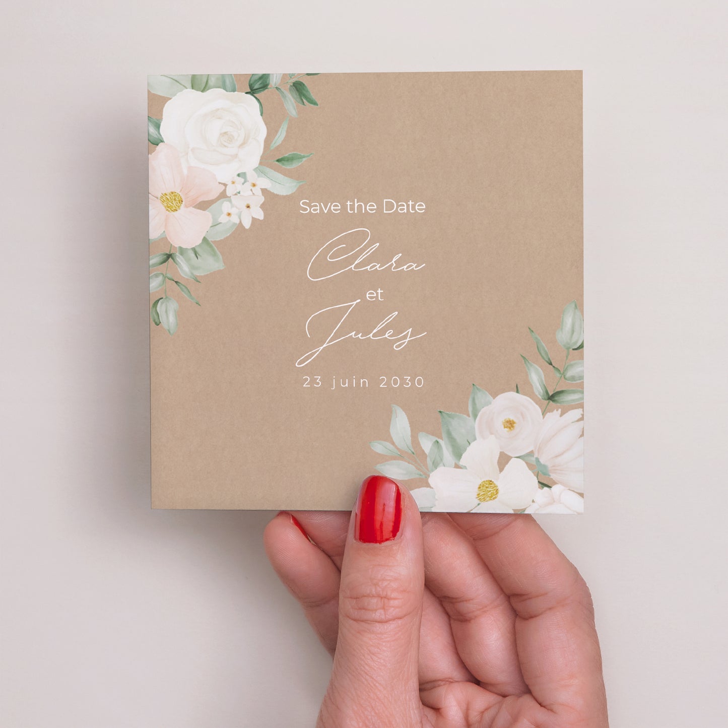 Save the date Mariage Carré Romance II photo N° 2