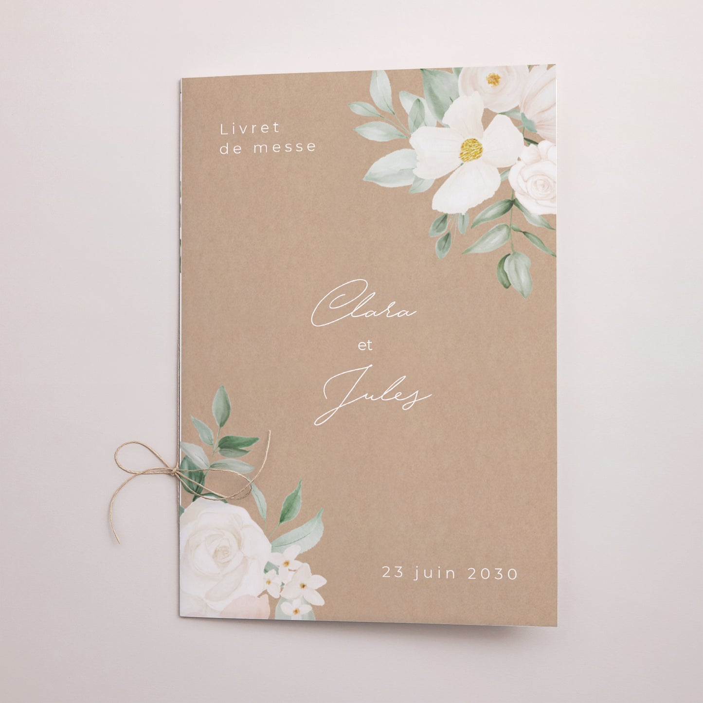 Livret de messe Mariage Double volet Romance II photo N° 1