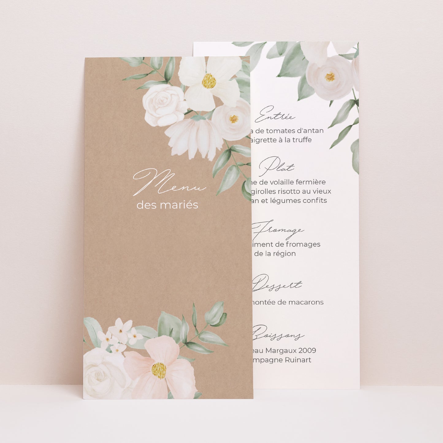 Menu Mariage Panoramique portrait Romance II photo N° 1