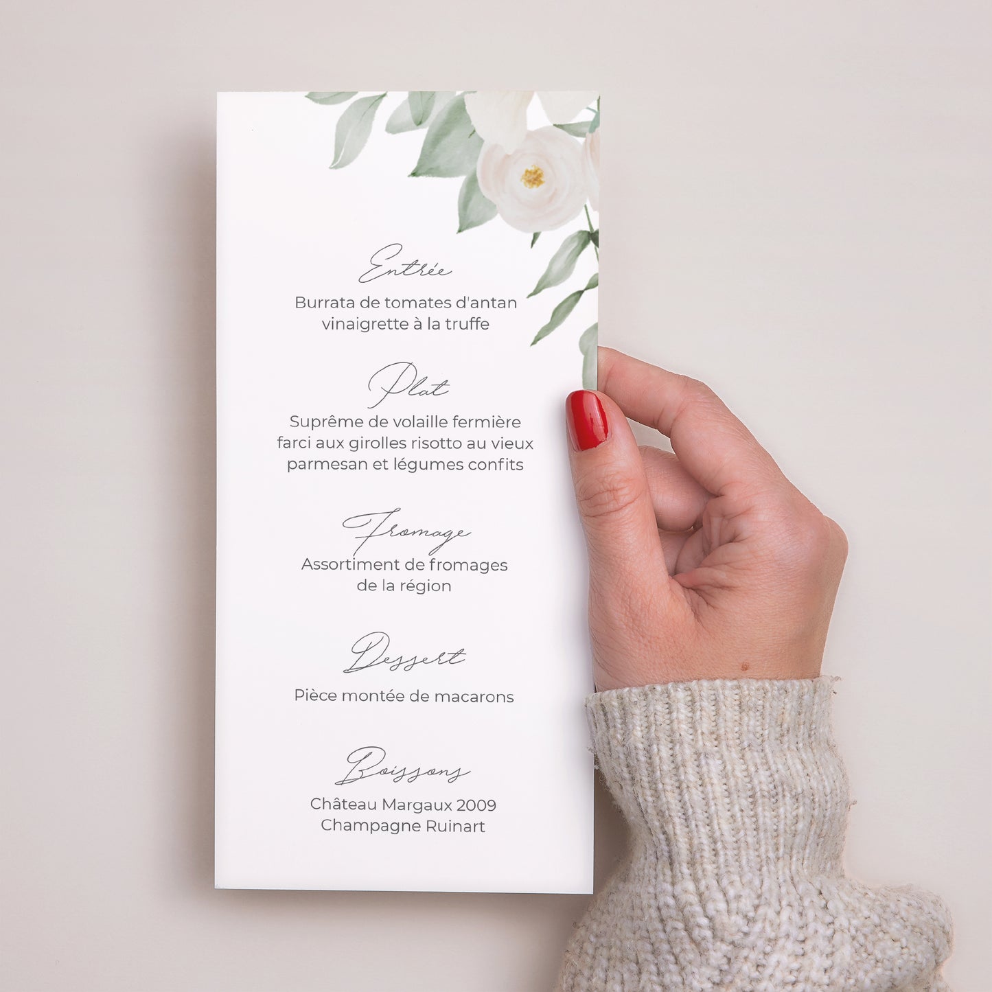 Menu Mariage Panoramique portrait Romance II photo N° 3