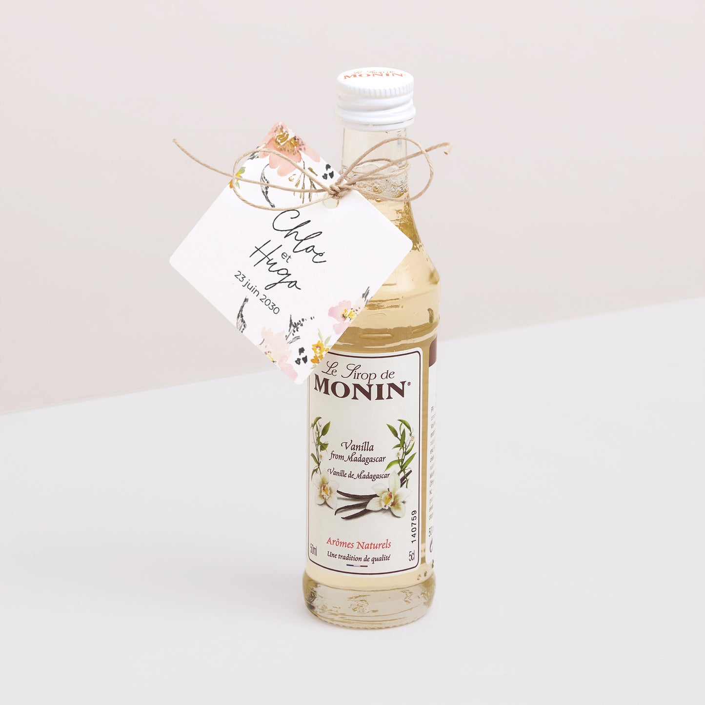 Etiquette perforée Mariage Carrée fleurs pop II photo N° 3