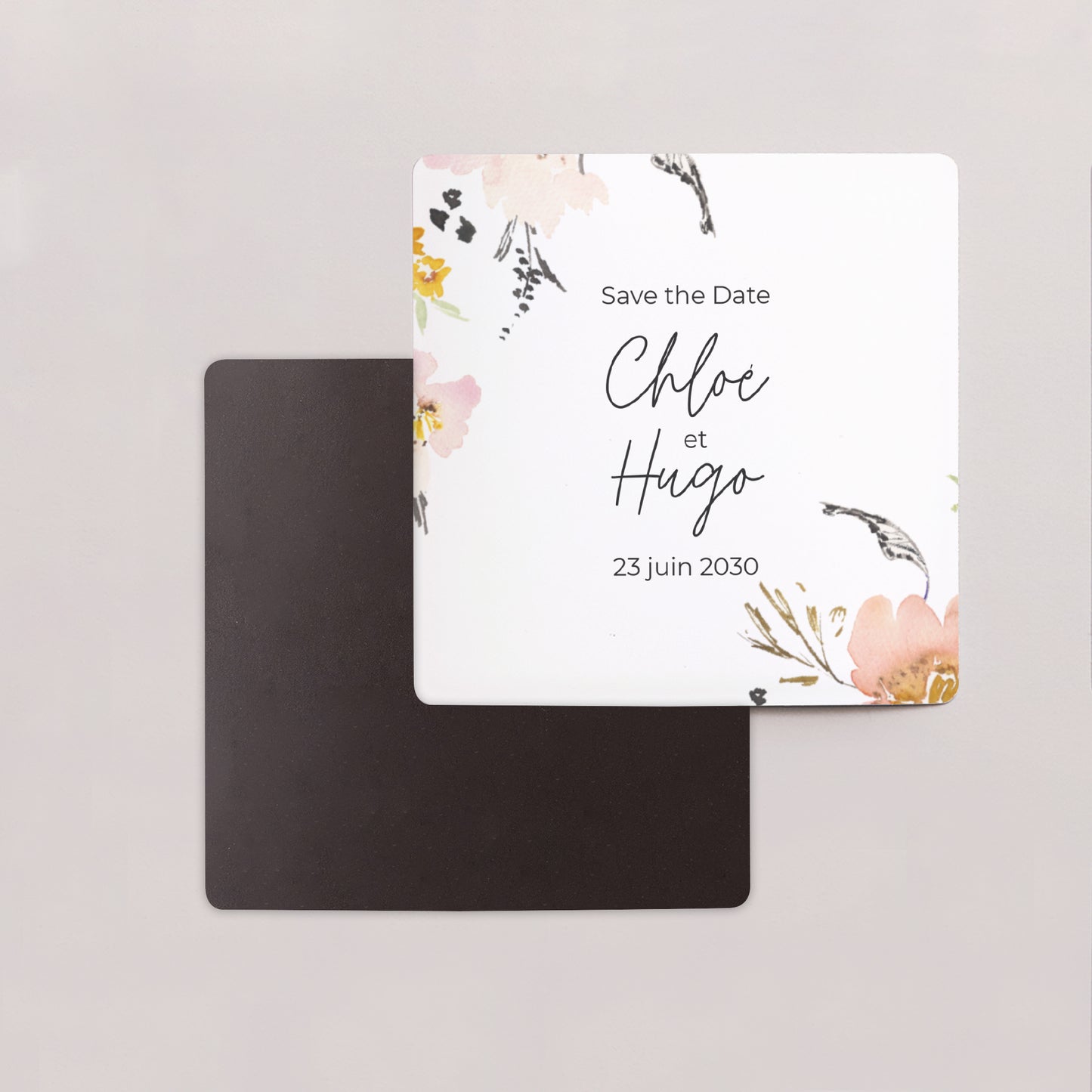 Save the date Mariage Lot de 9, magnétique fleurs pop II photo N° 2
