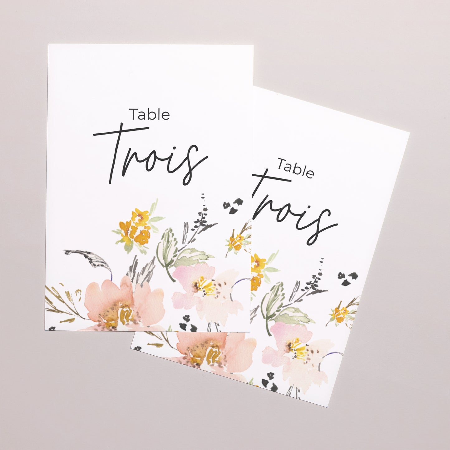 Marque table Mariage Rectangle fleurs pop II photo N° 2