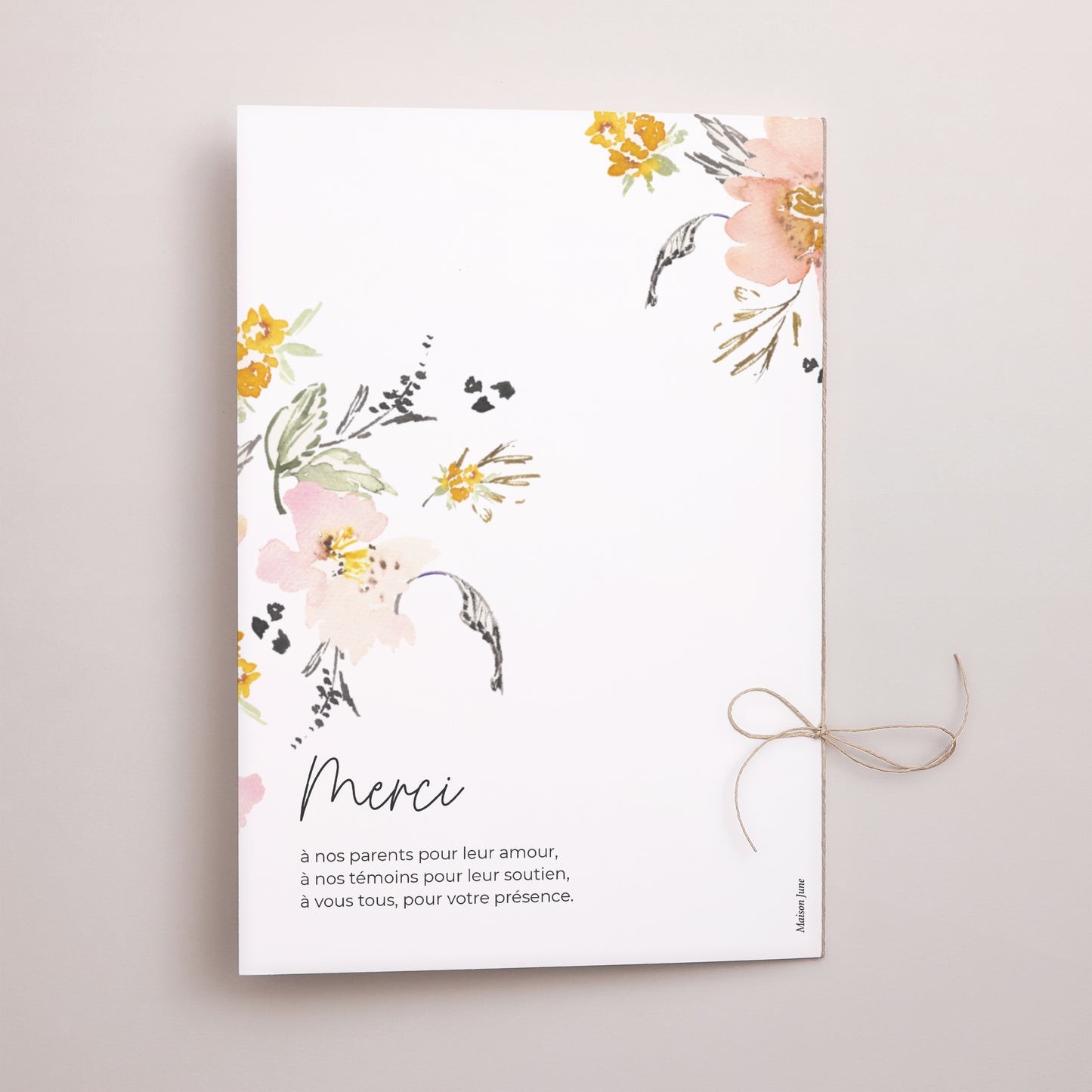 Livret de messe Mariage Double volet fleurs pop II photo N° 3