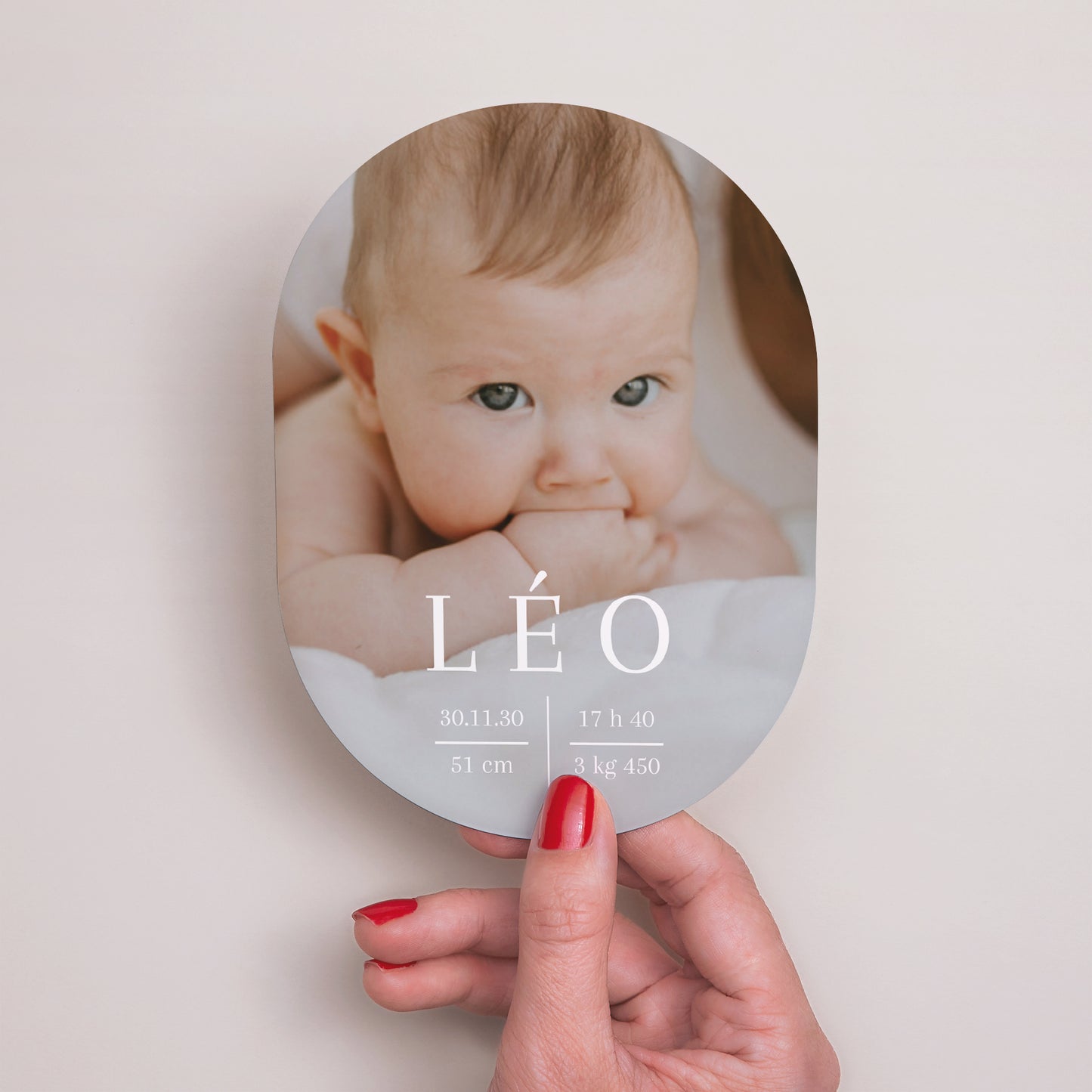 Faire-part Naissance Ovale Portrait de star photo N° 2