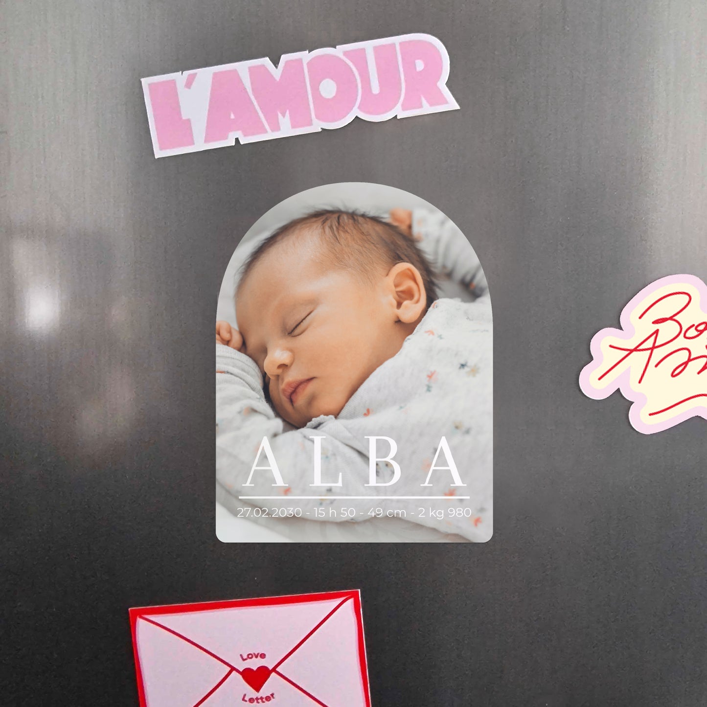 Faire-part Naissance Lot de 8, magnétique, arche A star is born photo N° 4