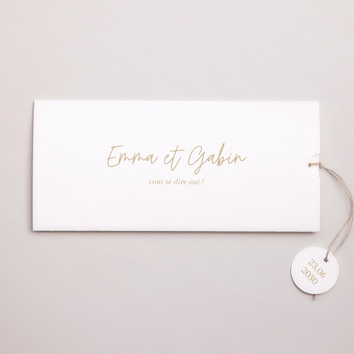 Faire-part Mariage Pochette 2 cartes, étiquette Shakespeare photo N° 1