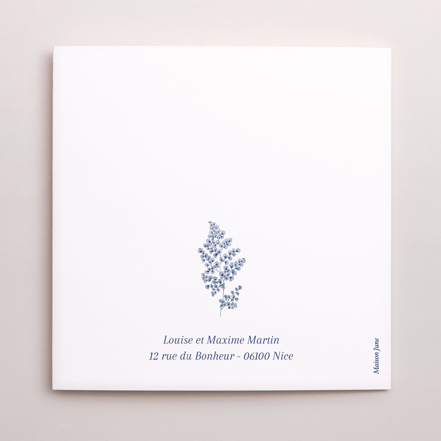 Remerciements Mariage Triptyque asymétrique cyanotype photo N° 3