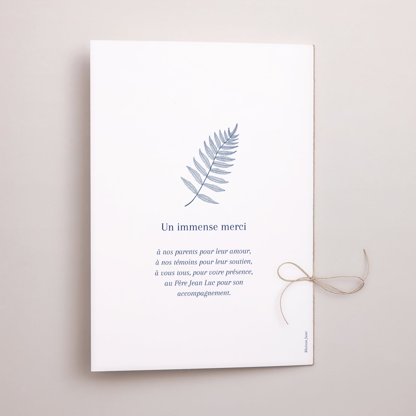 Livret de messe Mariage Double volet Cyanotype photo N° 3