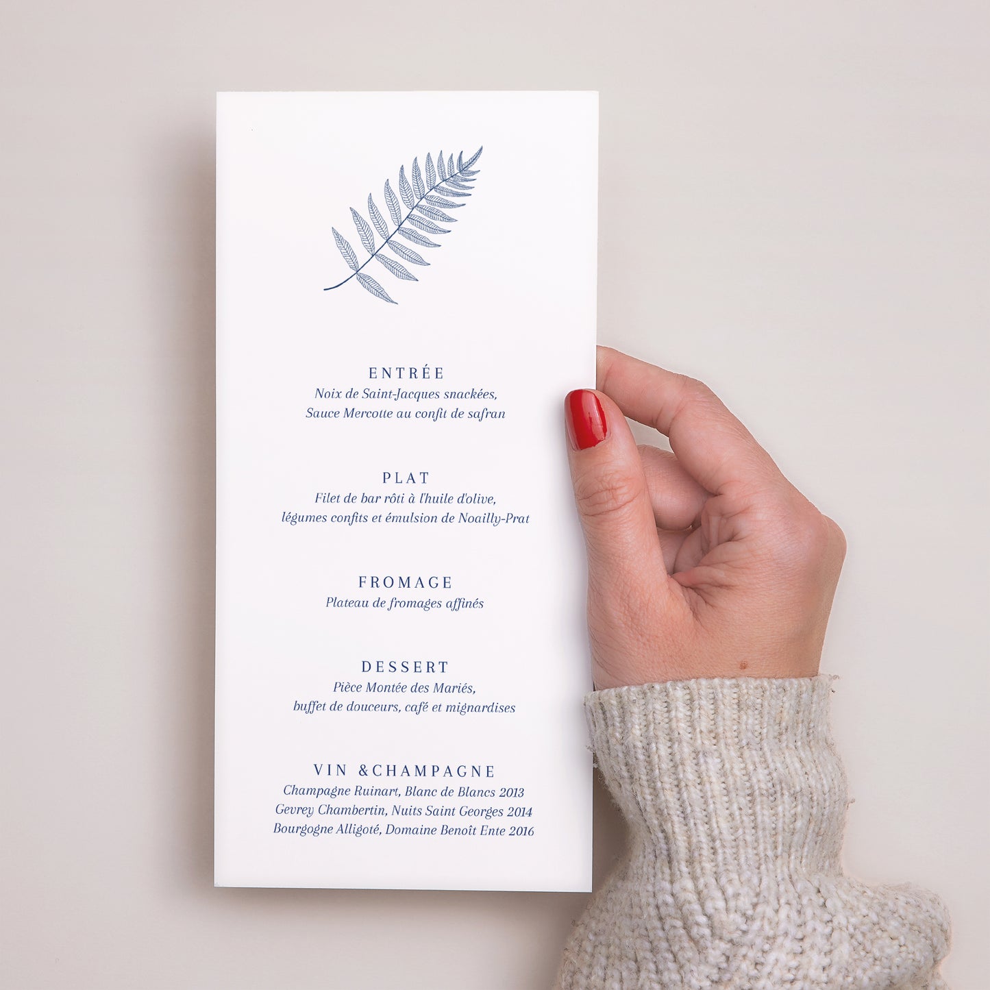 Menu Mariage Panoramique portrait Cyanotype photo N° 3