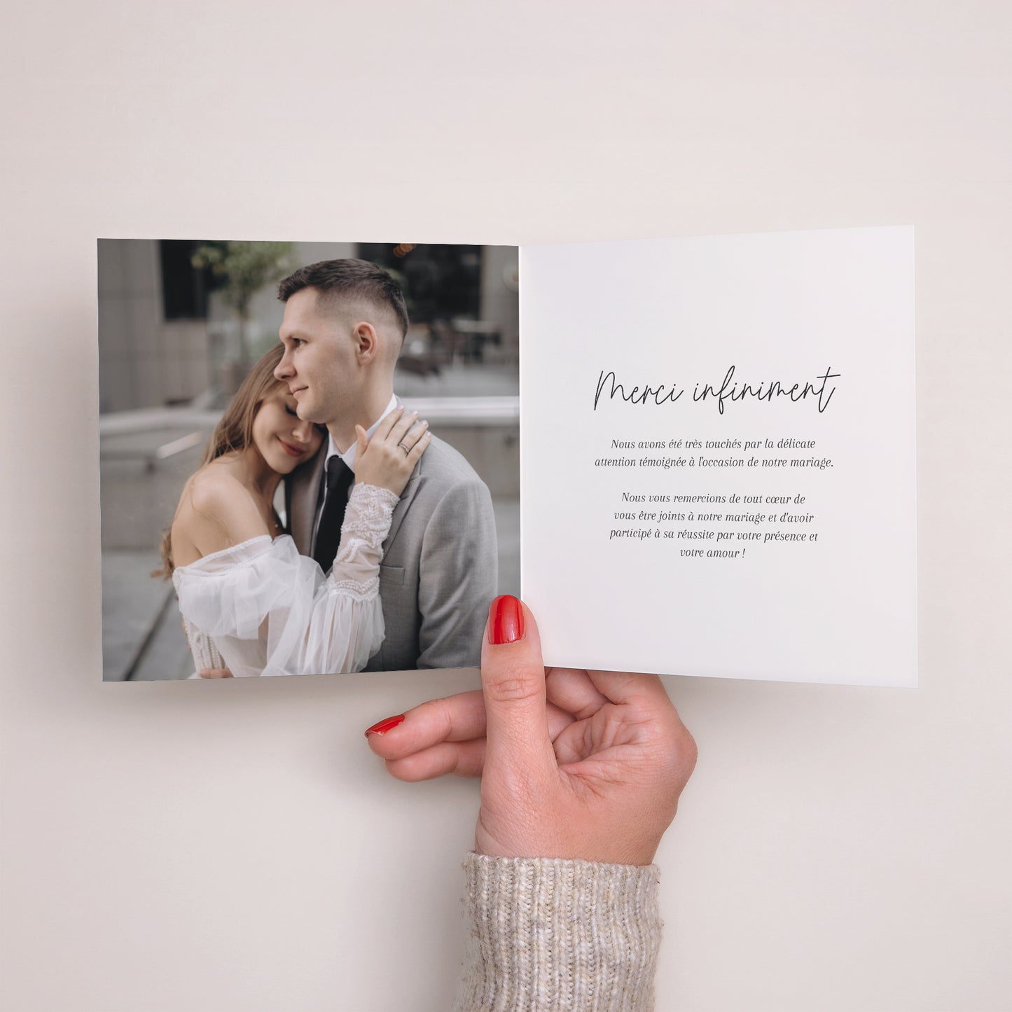 Remerciements Mariage Carré double volet Shakespeare II photo N° 2