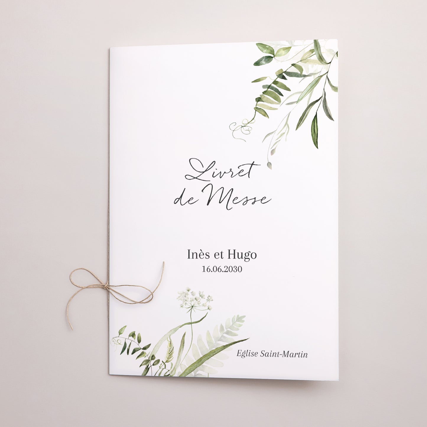 Livret de messe Mariage Double volet Séraline photo N° 1