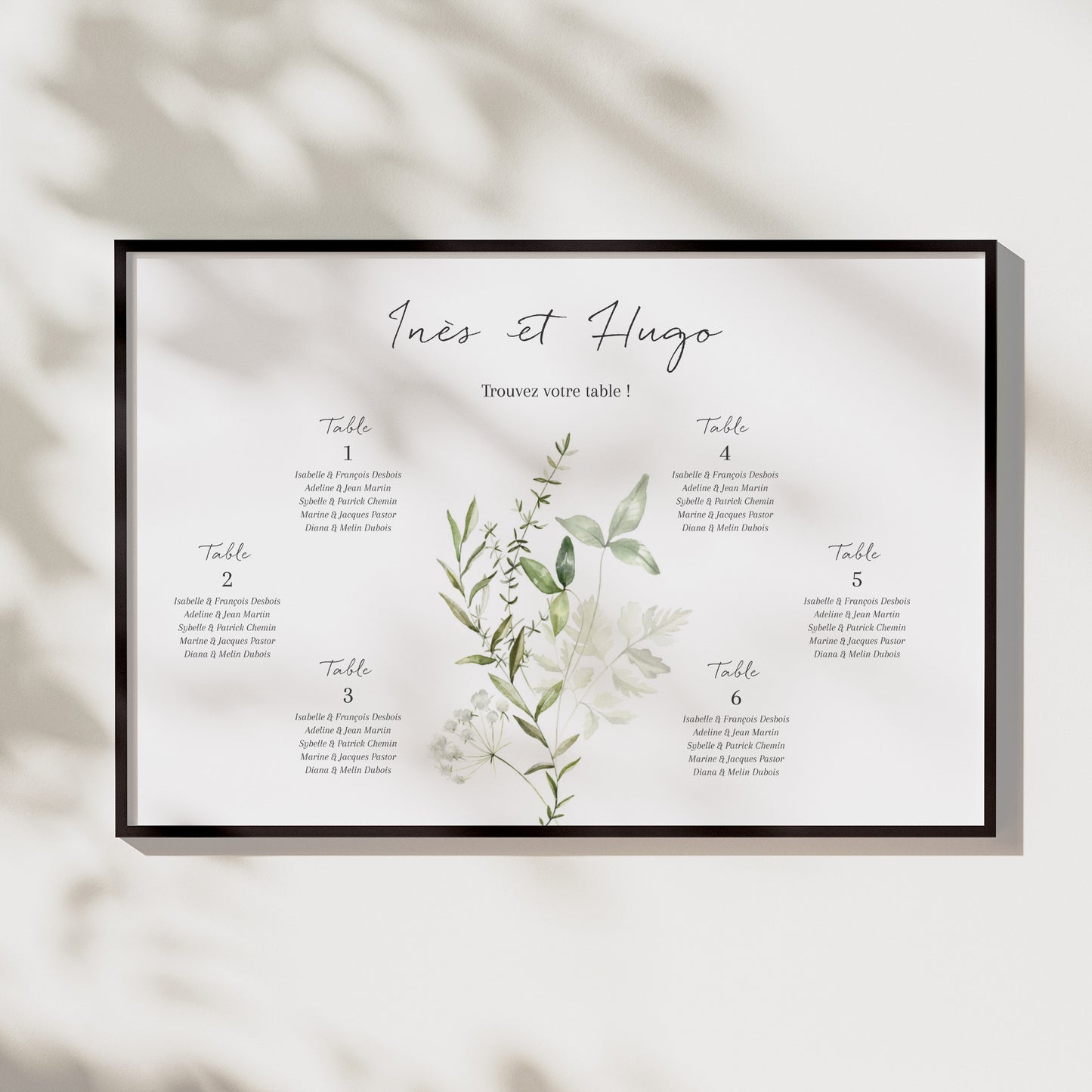 Plan de table Mariage Paysage Séraline photo N° 1