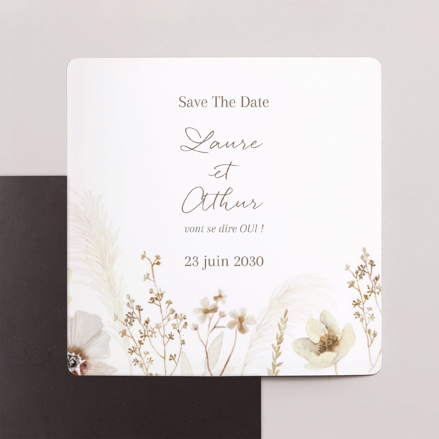 Save the date Mariage Lot de 9, magnétique Camélise photo N° 1