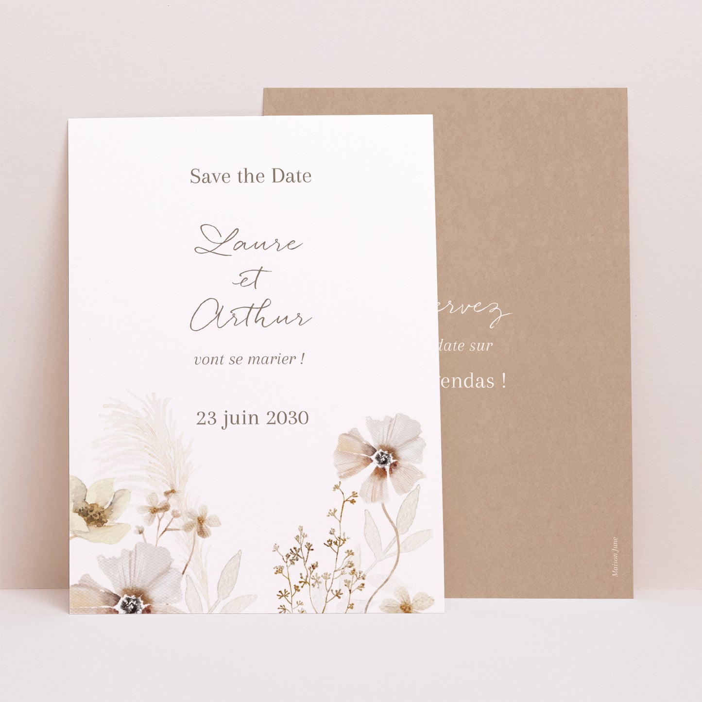 Save the date Mariage Portrait Camélise photo N° 1