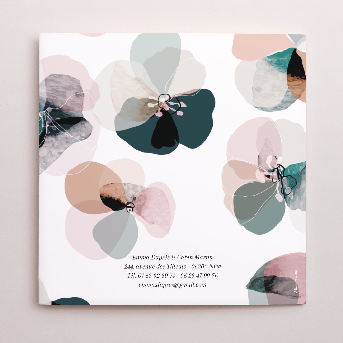 Faire-part Mariage Pochette disque Brunelle photo N° 3