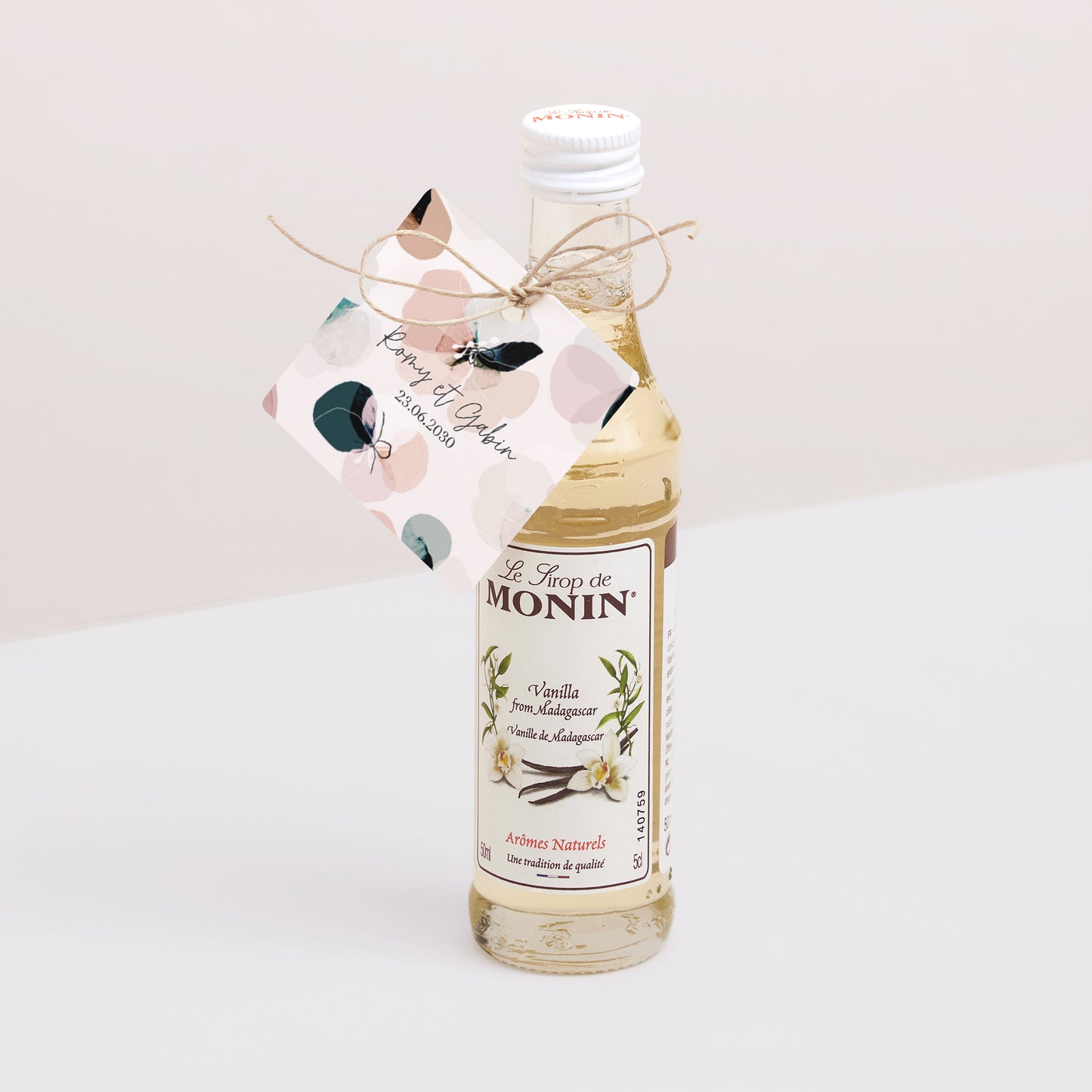 Etiquette perforée Mariage Carrée Brunelle photo N° 3