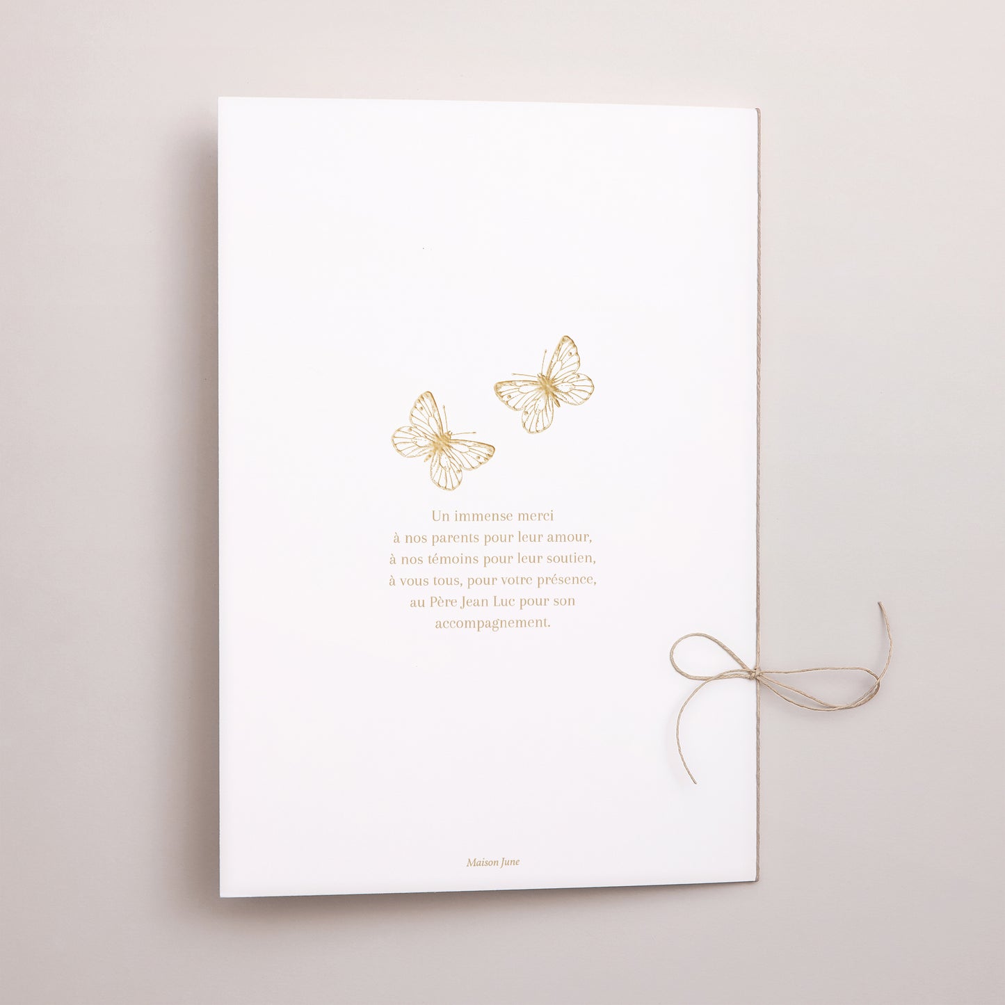Livret de messe Mariage Double volet Herbier doré photo N° 3