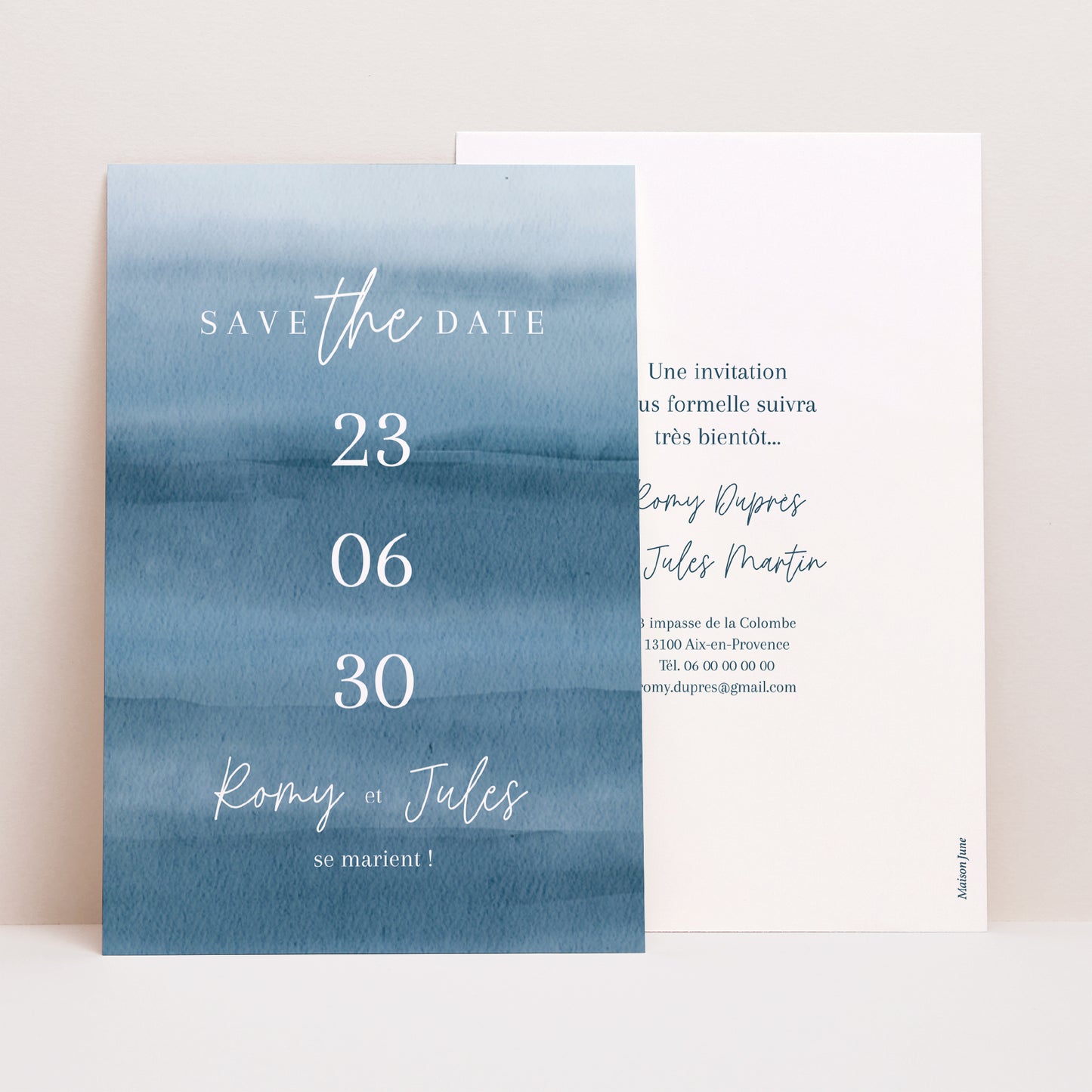 Save the date Mariage Portrait Océan d'amour photo N° 1