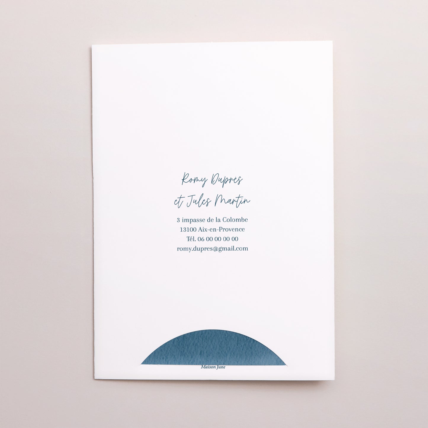 Faire-part Mariage Pochette 2 cartes Océan d'amour photo N° 5