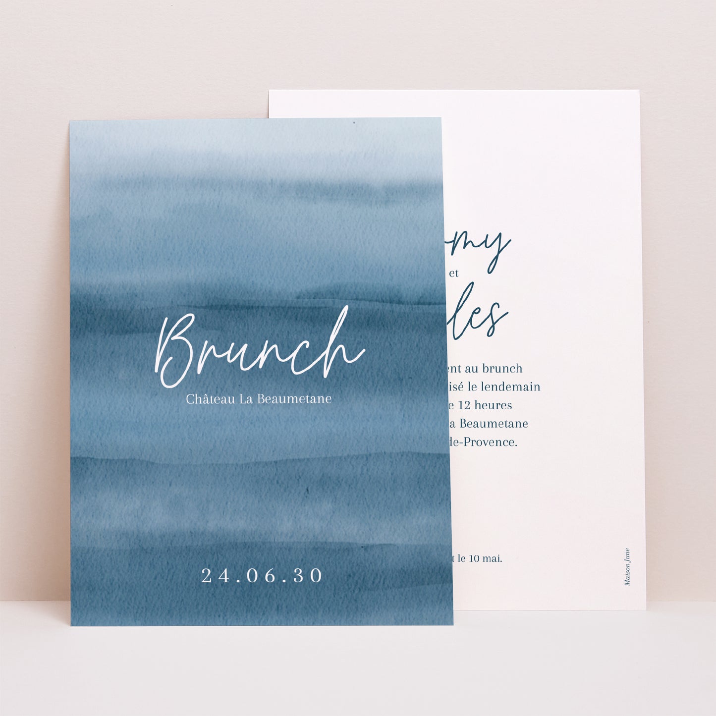 Invitations Mariage Portrait Océan d'amour photo N° 1