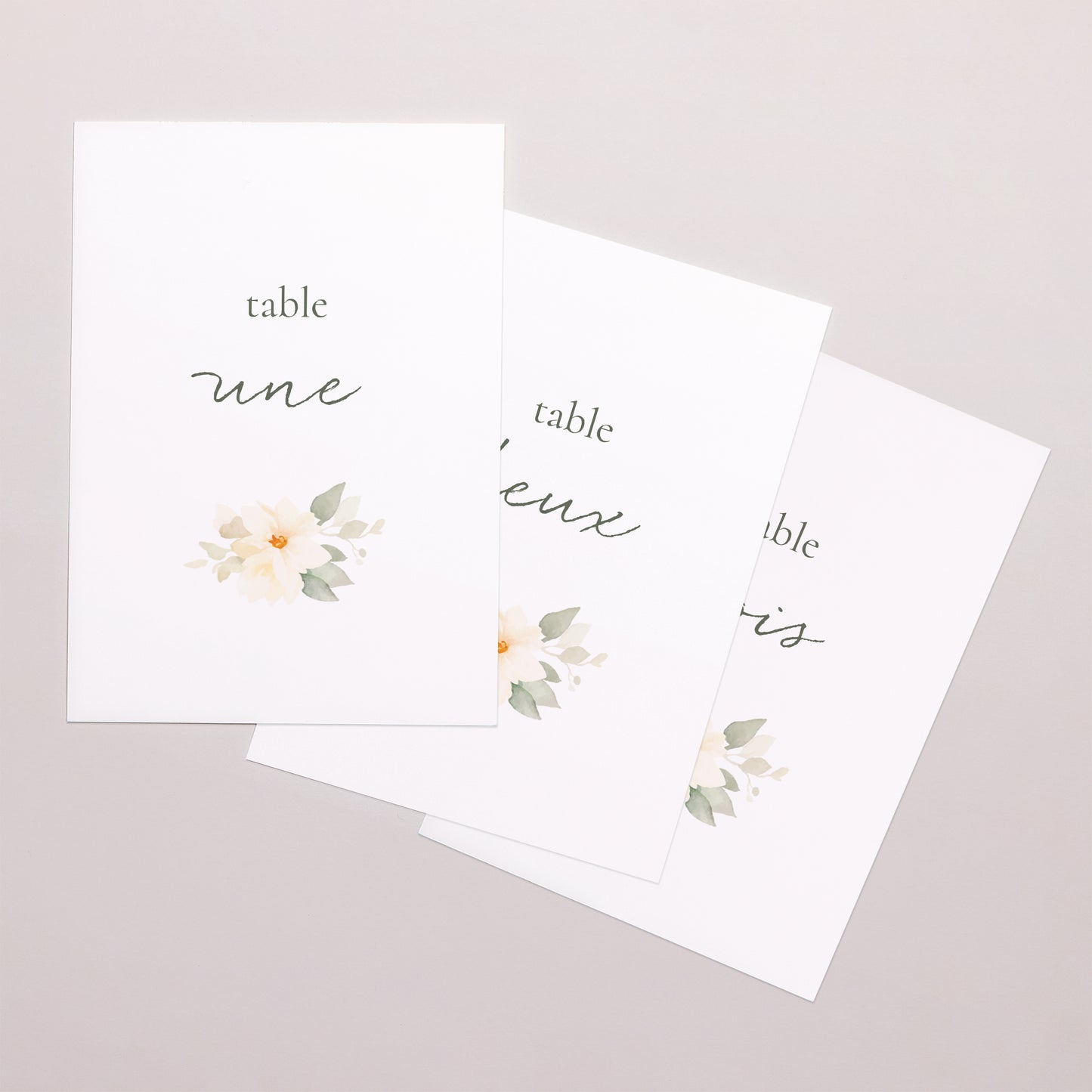 Marque table Mariage Rectangle Bouquet romantique photo N° 1