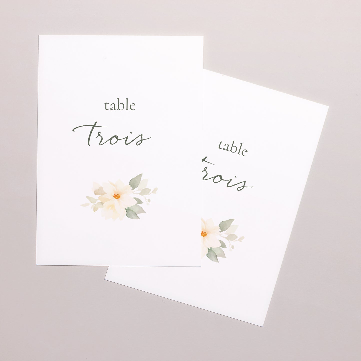 Marque table Mariage Rectangle Bouquet romantique photo N° 2