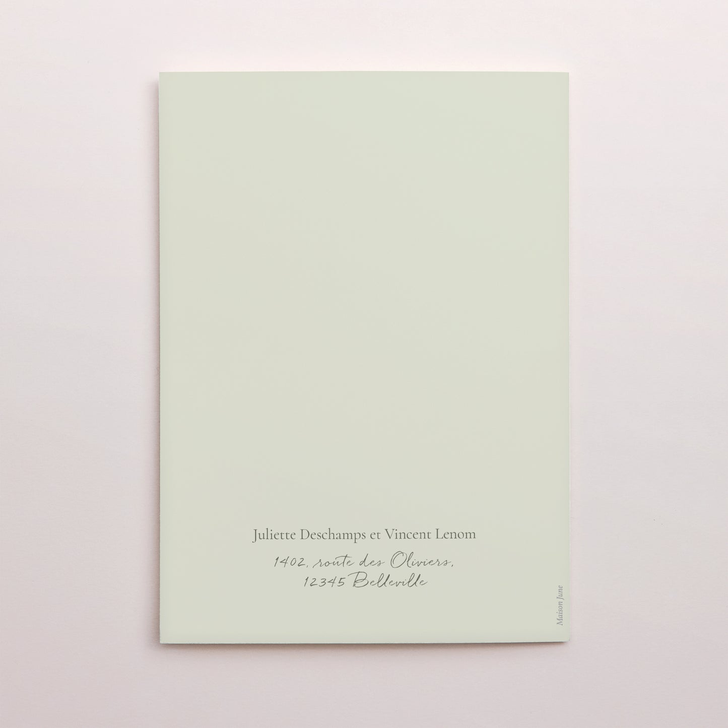 Remerciements Mariage Portrait double volet Bouquet romantique photo N° 3