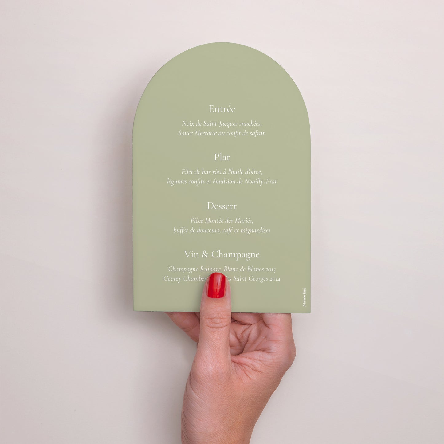 Menu Mariage Arche Brin romantique III photo N° 3