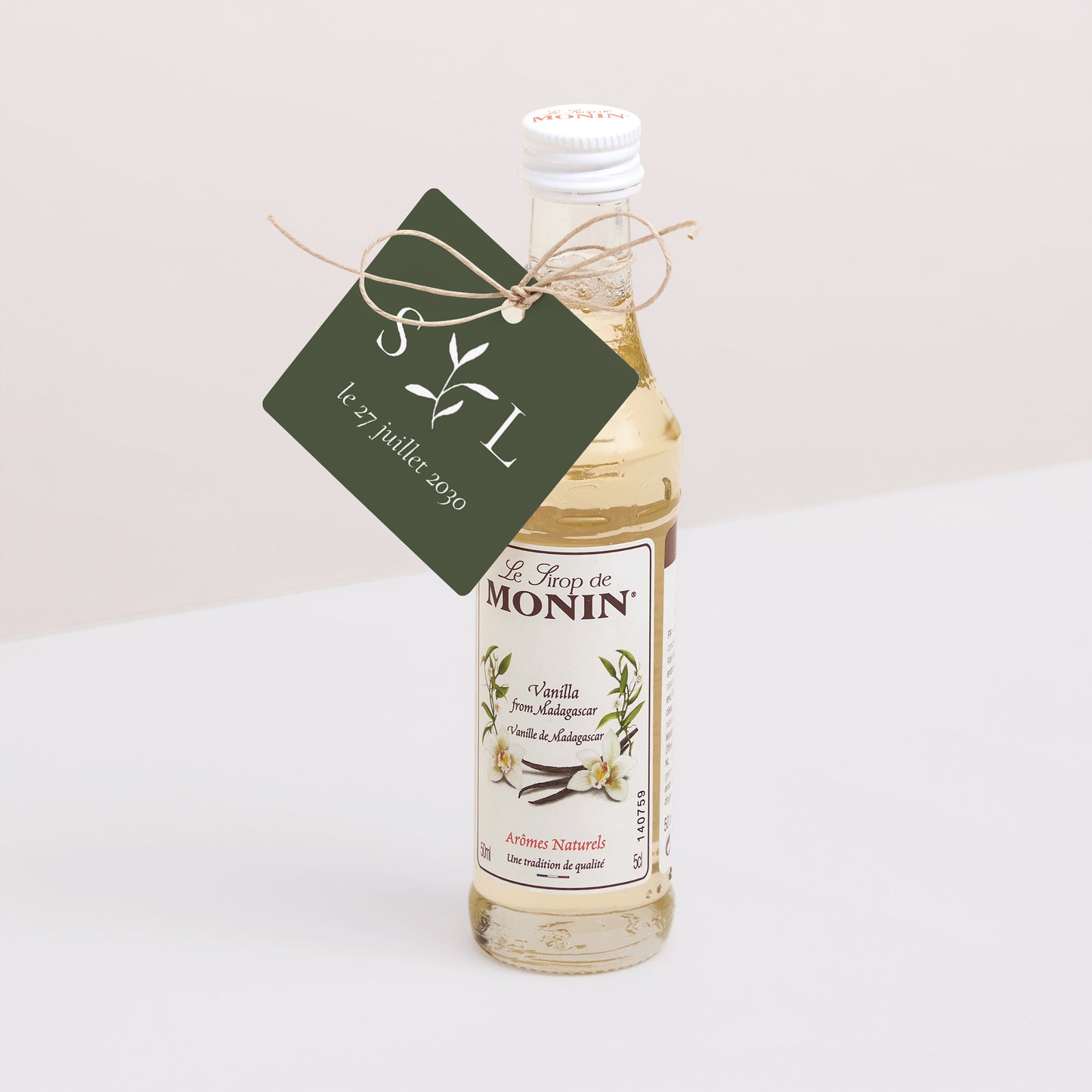 Etiquette perforée Mariage Carrée Brin romantique III photo N° 3