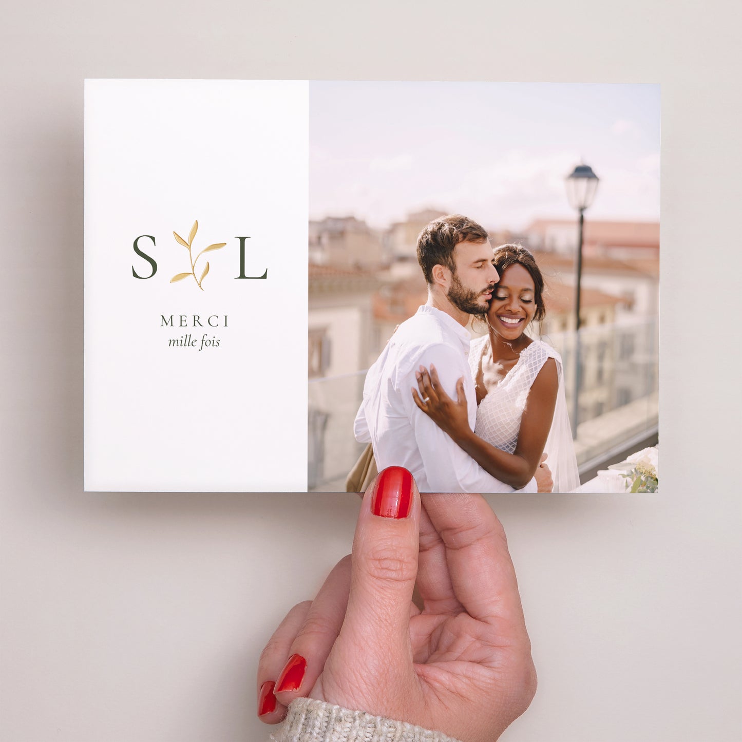 Remerciements Mariage Paysage Brin romantique III photo N° 3