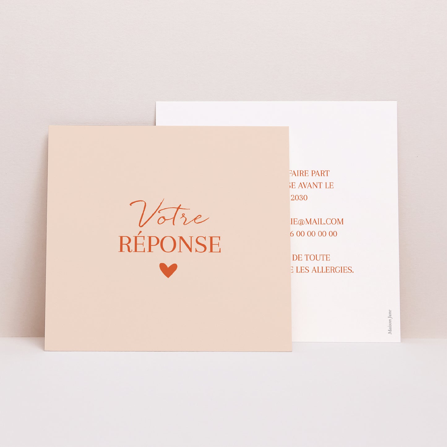 Carton réponse Mariage Carré Amour toujours photo N° 1