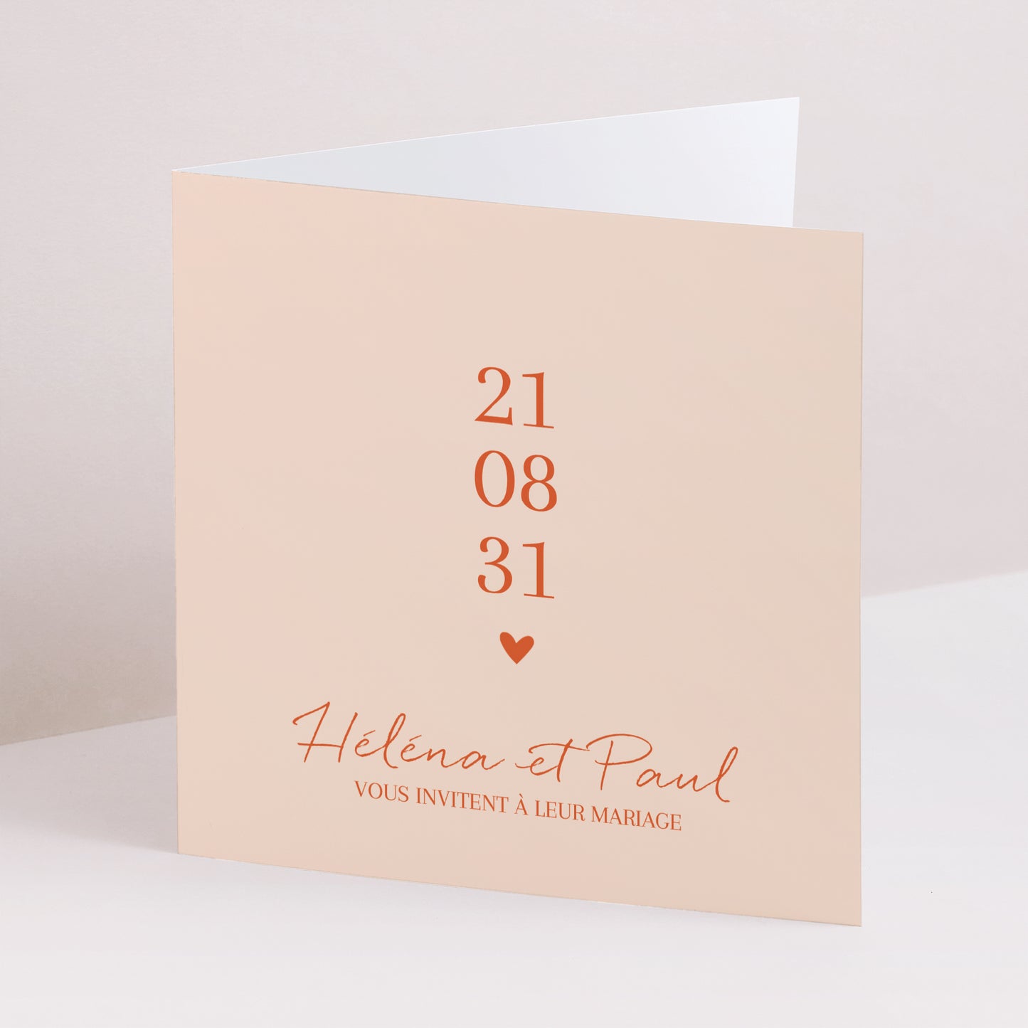 Faire-part Mariage Carré double volet Amour toujours photo N° 1