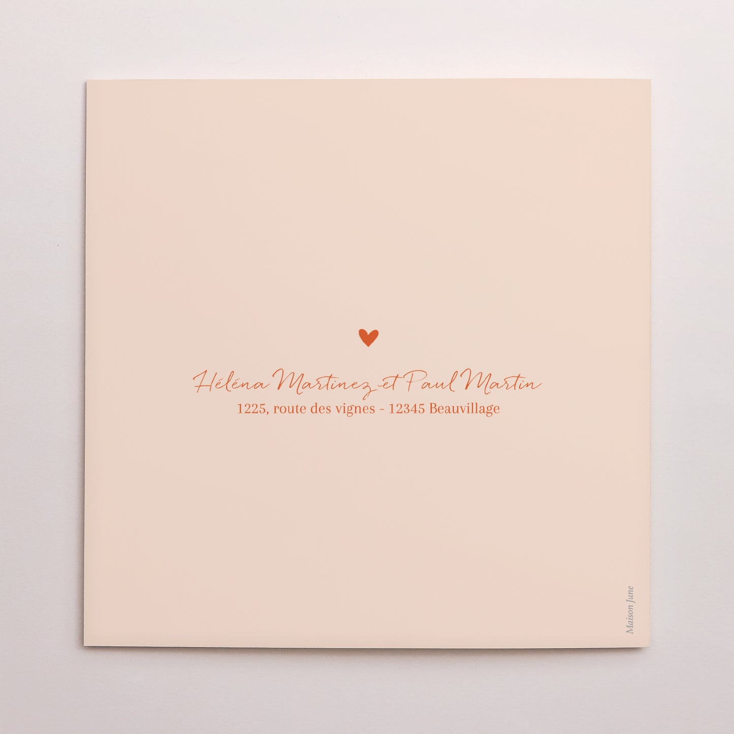Faire-part Mariage Carré double volet Amour toujours photo N° 3