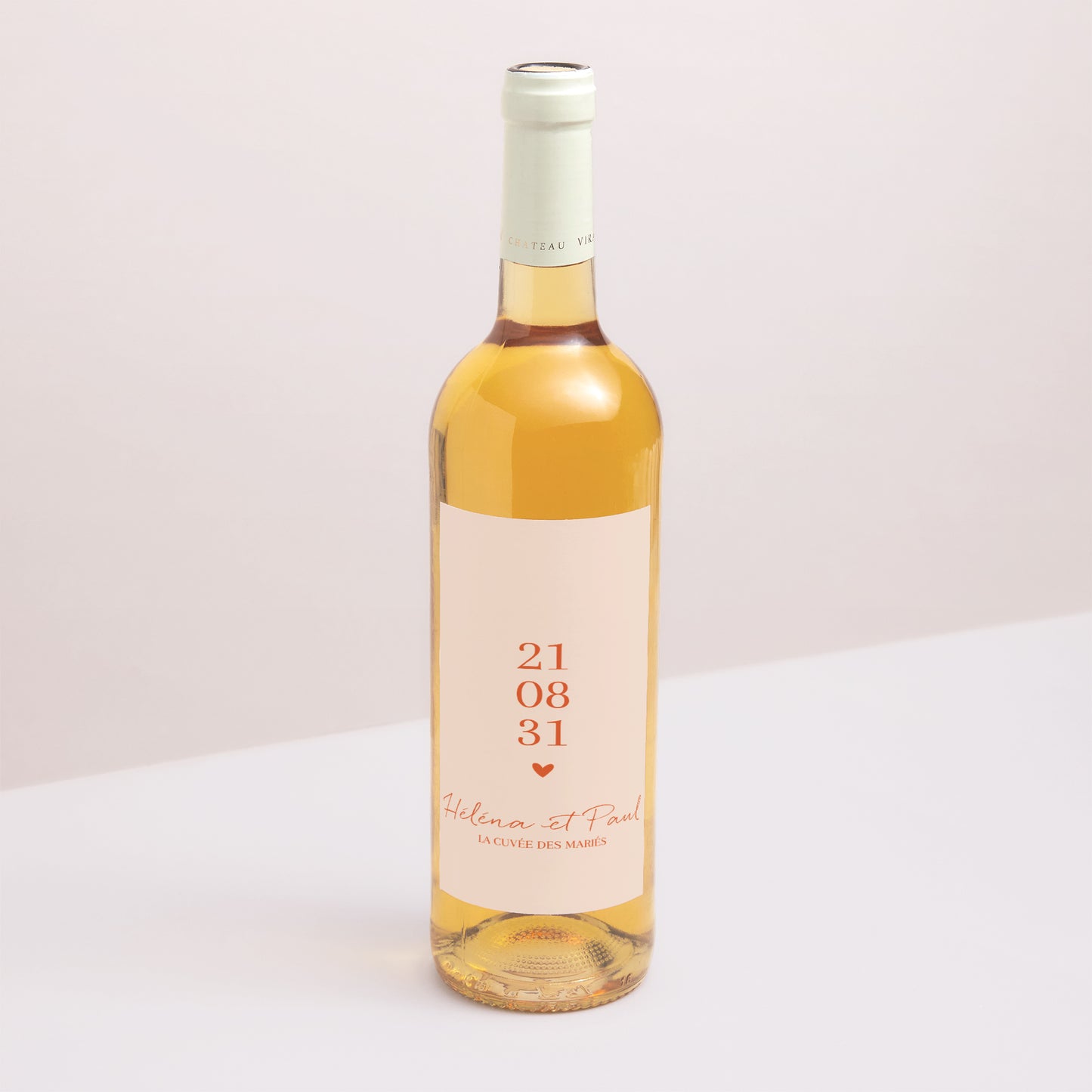 Etiquette bouteille Mariage Portrait Amour toujours photo N° 1