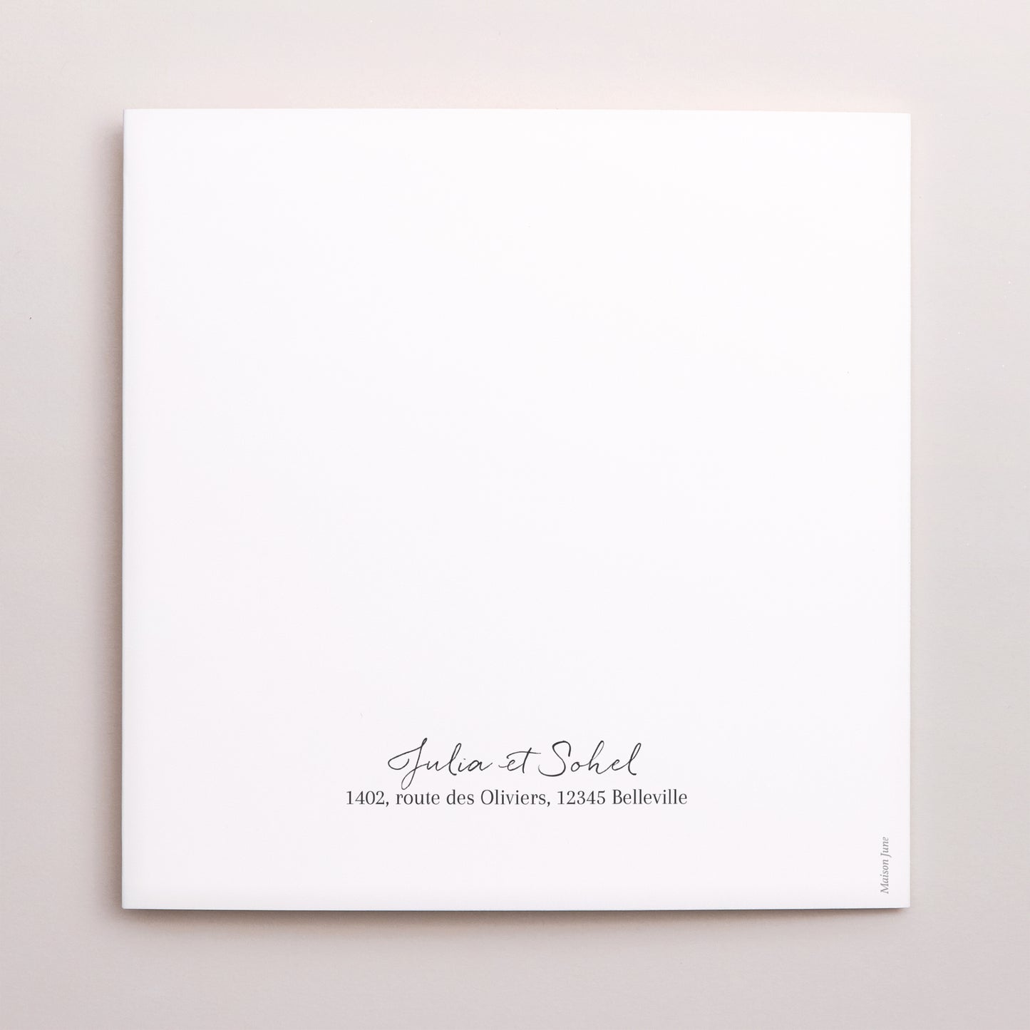 Remerciements Mariage Carré double volet Naturel Romantique photo N° 3