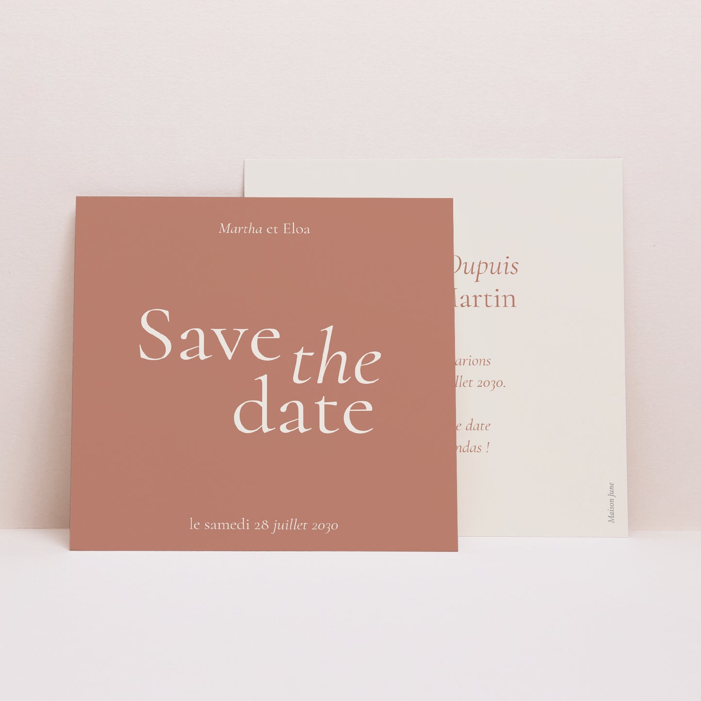 Save the date Mariage Carré Typographie élégante II photo N° 1