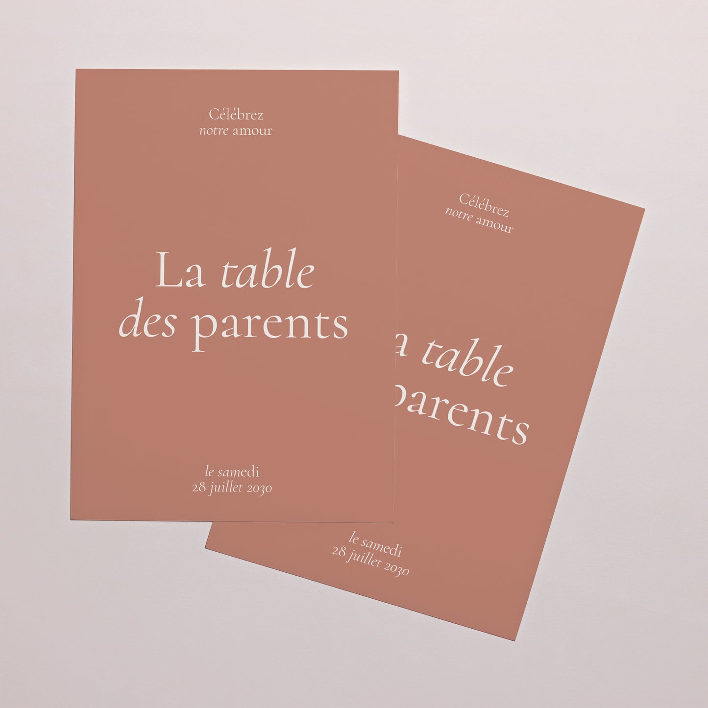 Marque table Mariage Rectangle Typographie élégante II photo N° 2