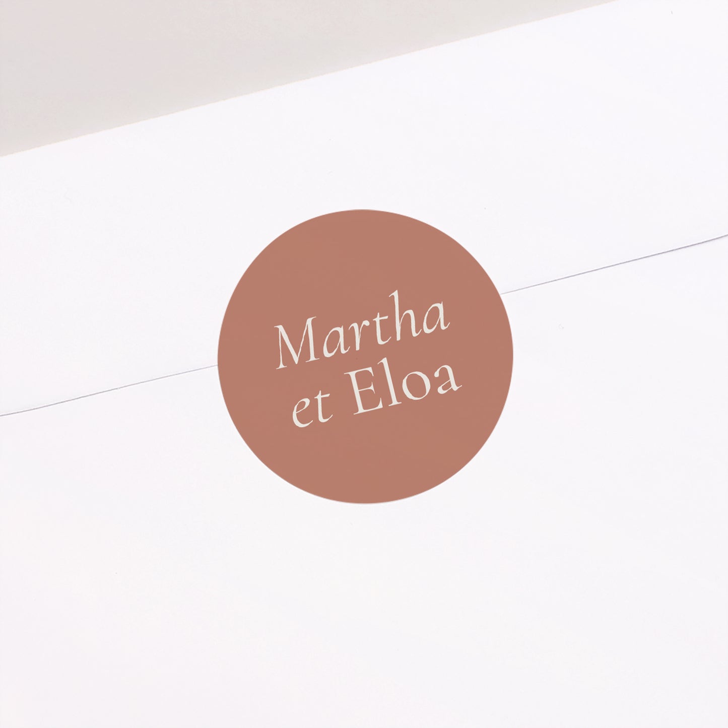 Sticker Mariage Rond Typographie élégante II photo N° 1