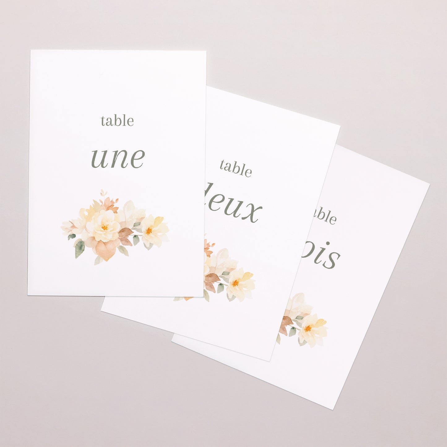 Marque table Mariage Rectangle Trio romantique photo N° 1