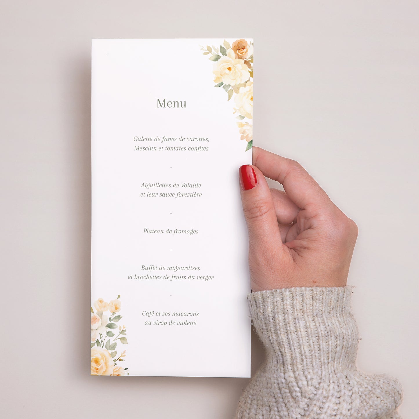 Menu Mariage Panoramique portrait Trio romantique photo N° 2